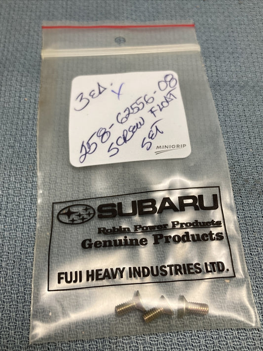 QTY 3 NEW ROBIN SUBARU 258-62556-08 SCREW, FLOAT PIN SET