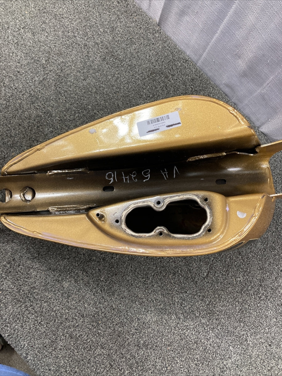 NEW GENUINE HARLEY DAVIDSON 61000231DWG CUSTOM FUEL TANK, GOLD FLAKE