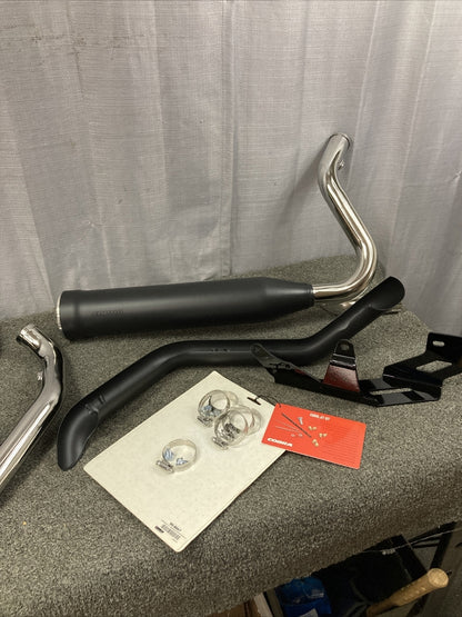 NEW COBRA 6462B POWRPRO 2:1 BLK/CHR EXHAUST SYSTEM FOR HARLEY DAVIDSON SPORTSTER