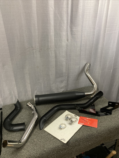 NEW COBRA 6462B POWRPRO 2:1 BLK/CHR EXHAUST SYSTEM FOR HARLEY DAVIDSON SPORTSTER