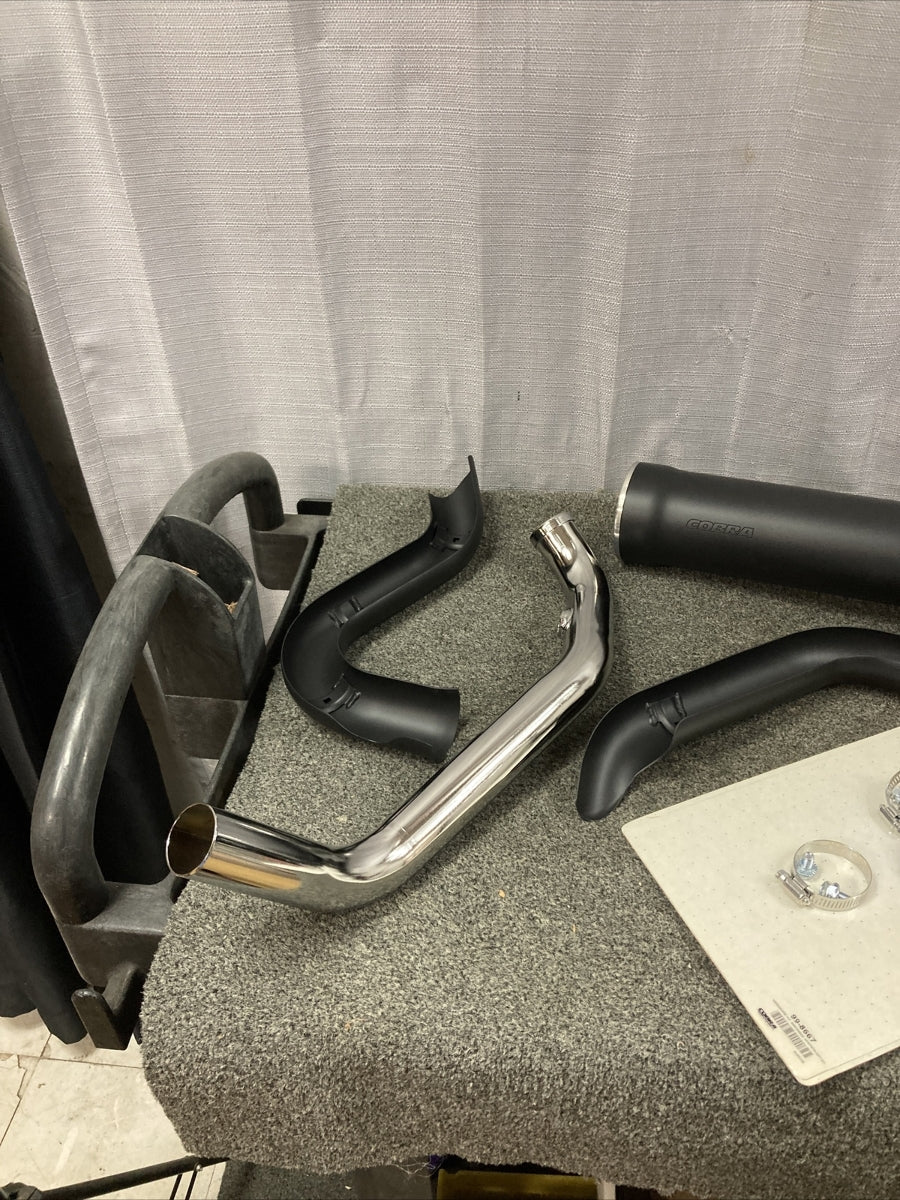 NEW COBRA 6462B POWRPRO 2:1 BLK/CHR EXHAUST SYSTEM FOR HARLEY DAVIDSON SPORTSTER