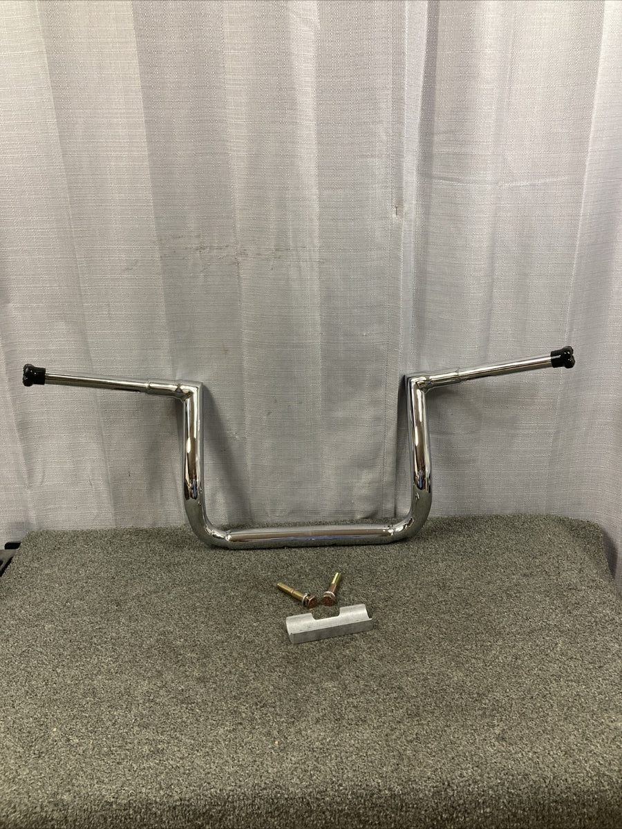 NEW LA CHOPPERS 0601-4621 12" CHROME 1-1/2" GRANDE TWIN PEAKS TOURING HANDLEBARS