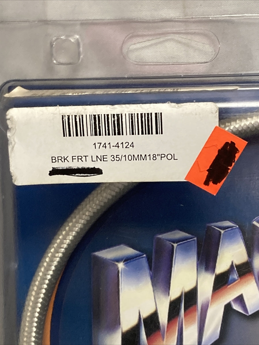 NEW MAGNUM 1741-4124 FRONT BRAKE LINE 35/10MM 18" POL