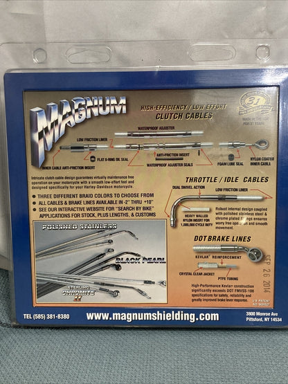 NEW MAGNUM 1741-4124 FRONT BRAKE LINE 35/10MM 18" POL