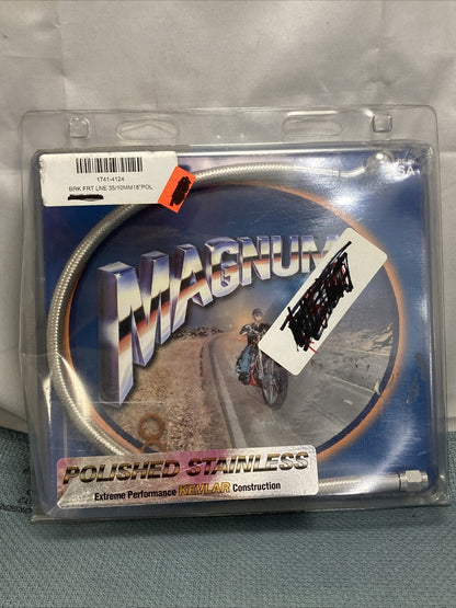 NEW MAGNUM 1741-4124 FRONT BRAKE LINE 35/10MM 18" POL