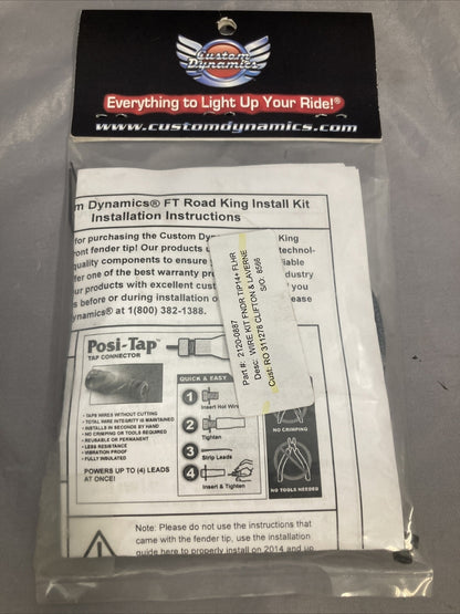 NEW CUSTOME DYNAMICS 2120-0887 WIRE KIT FNDR TIP14+ FLHR RKINSTALL