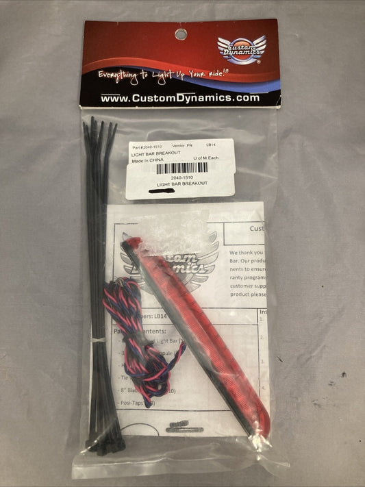 NEW CUSTOME DYNAMICS 2040-1510 LIGHT BAR BRAKE LIGHT BREAKOUT HARLEY