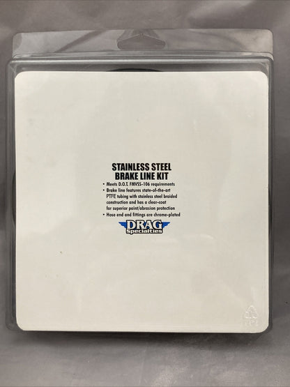 NEW DRAG SPECIALTIES 1741-5365 BRAKELINE FRONT STAINLESS XL BLK +8"