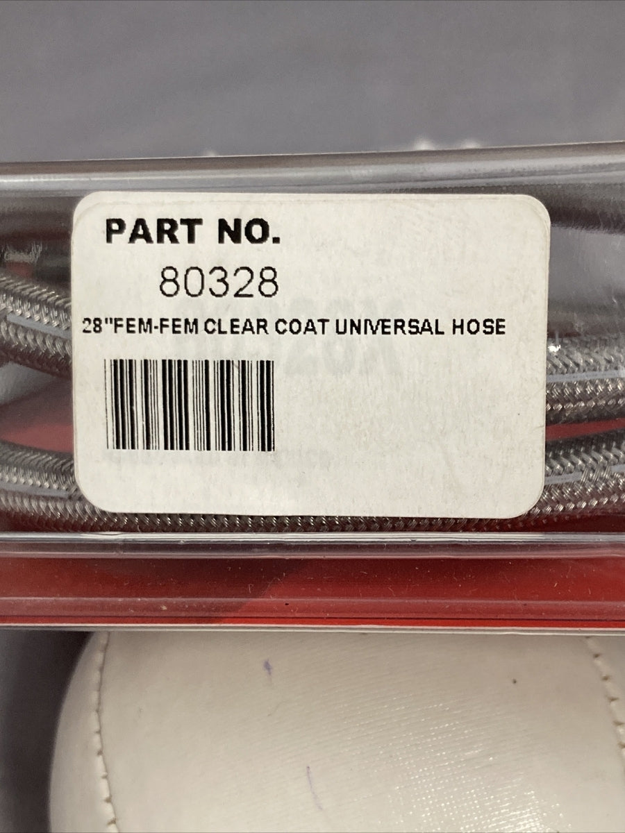 NEW GOODRIDGE 80328 28" FEM-FEM BRAIDED CLEAR COAT UNIVERSAL HOSE