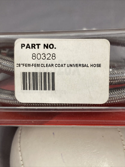 NEW GOODRIDGE 80328 28" FEM-FEM BRAIDED CLEAR COAT UNIVERSAL HOSE