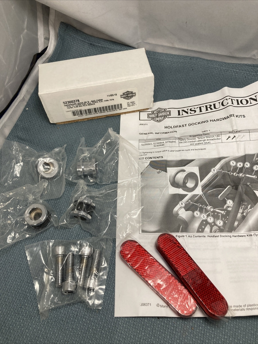 NEW GENUINE HARLEY DAVIDSON 52300378 HARDWARE, DCKG, OE S-BAG, CHRM