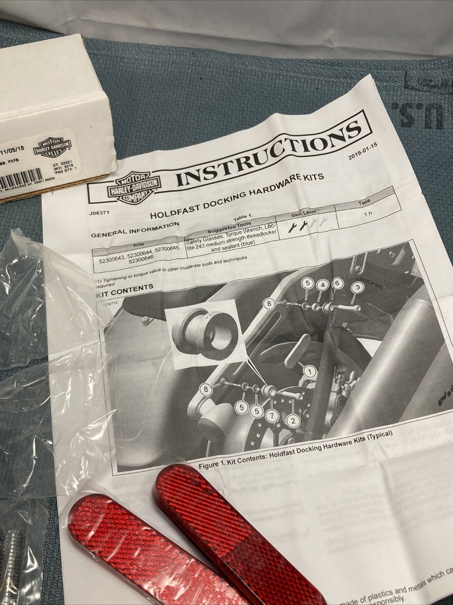 NEW GENUINE HARLEY DAVIDSON 52300378 HARDWARE, DCKG, OE S-BAG, CHRM