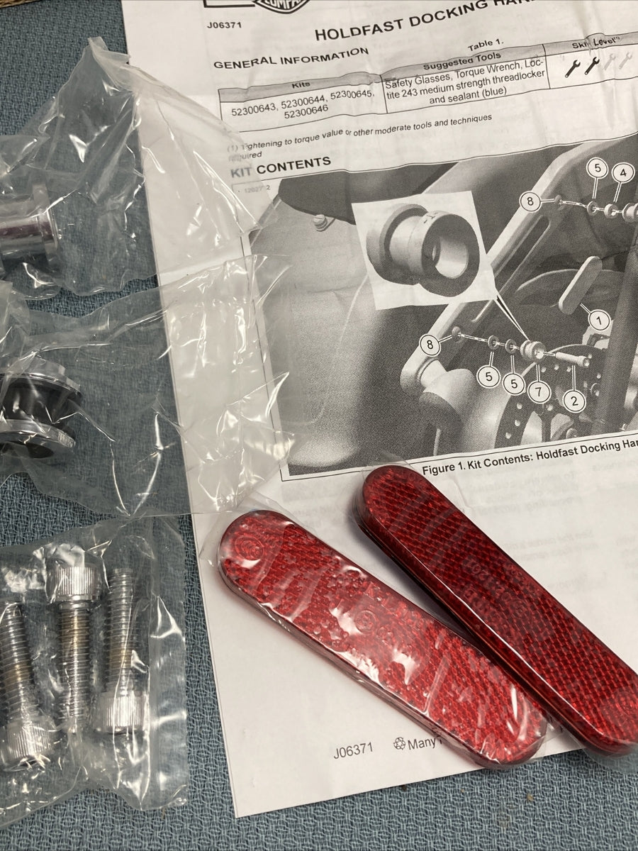 NEW GENUINE HARLEY DAVIDSON 52300378 HARDWARE, DCKG, OE S-BAG, CHRM