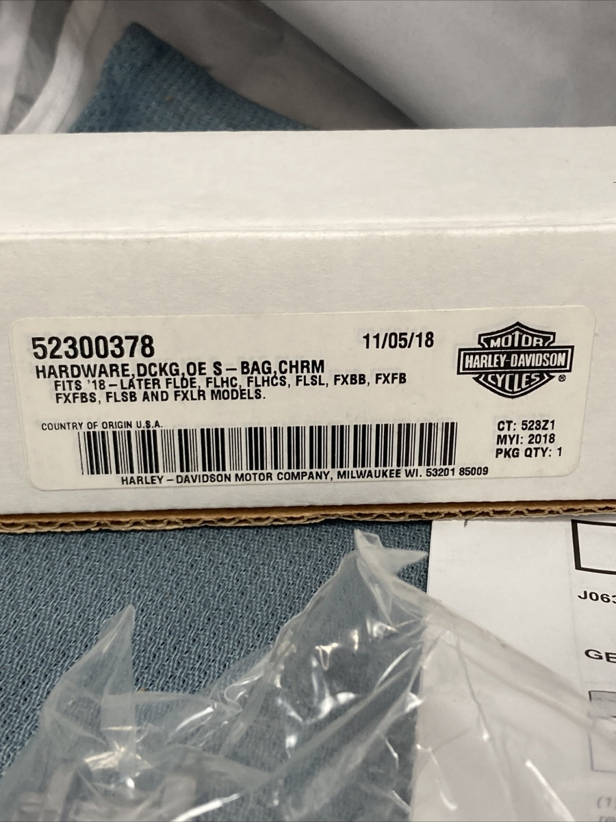 NEW GENUINE HARLEY DAVIDSON 52300378 HARDWARE, DCKG, OE S-BAG, CHRM