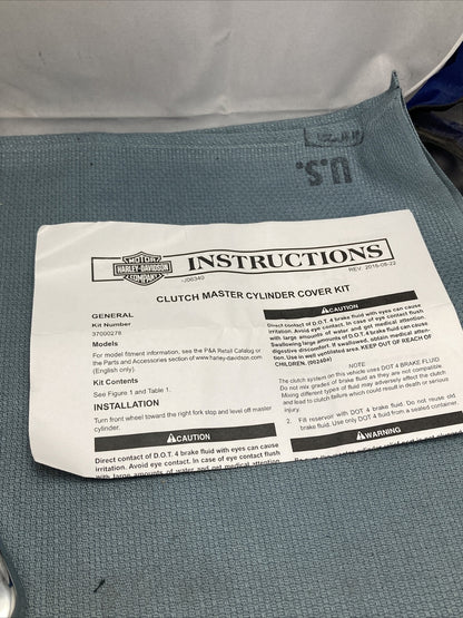 NEW GENUINE HARLEY DAVIDSON 37000278 FRONT MASTER CYL COVER, CHRM