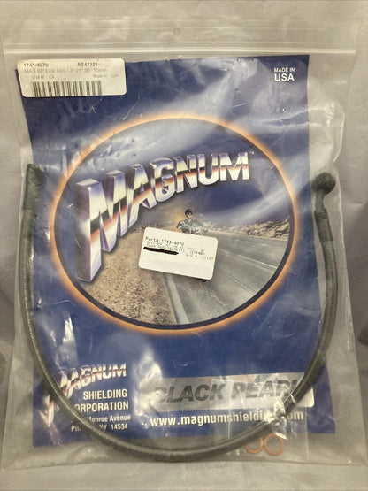 NEW MAGNUM 1714-4070 FRONT BRAKE LINE 21" 35 DEGREE 10mm BLACK PEARL