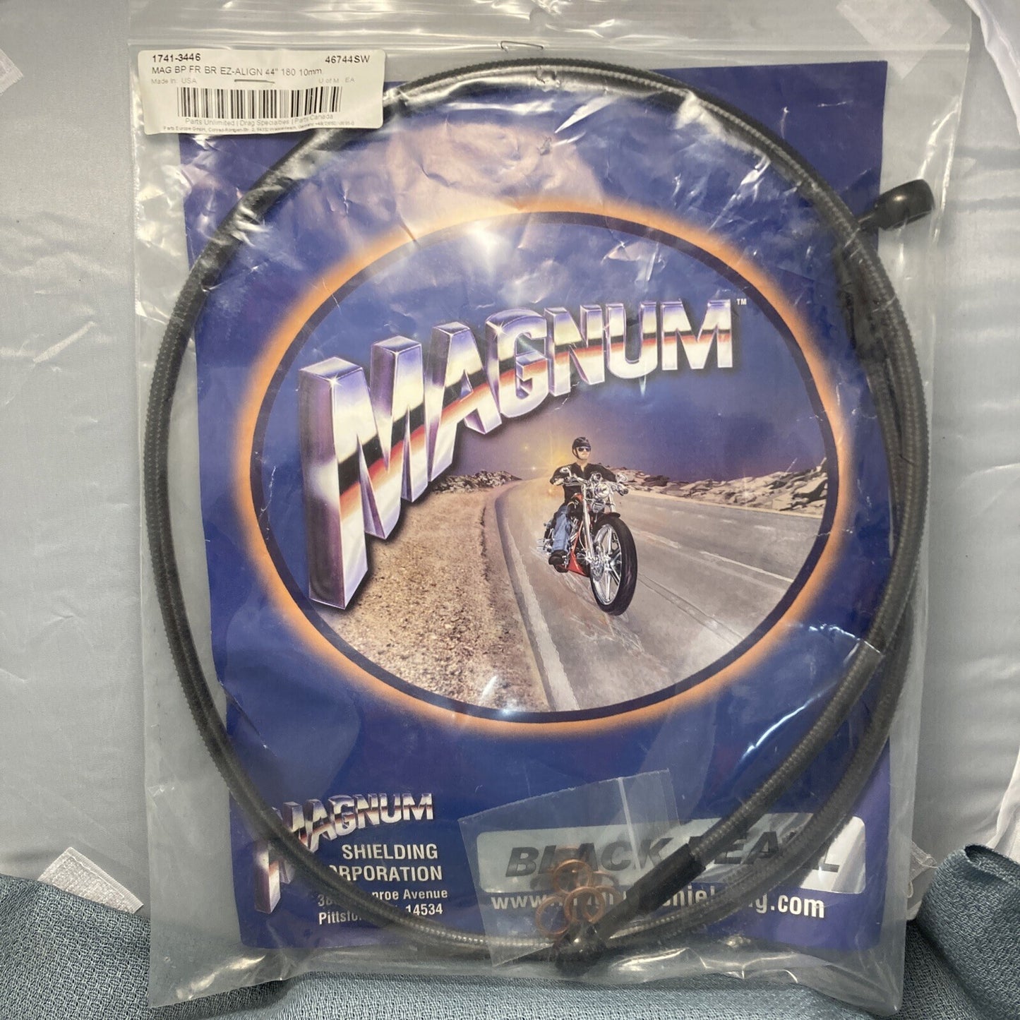 NEW MAGNUM 46744SW Black Pearl E-Z Align Front Line 180° 10mm 44" 1741-3446