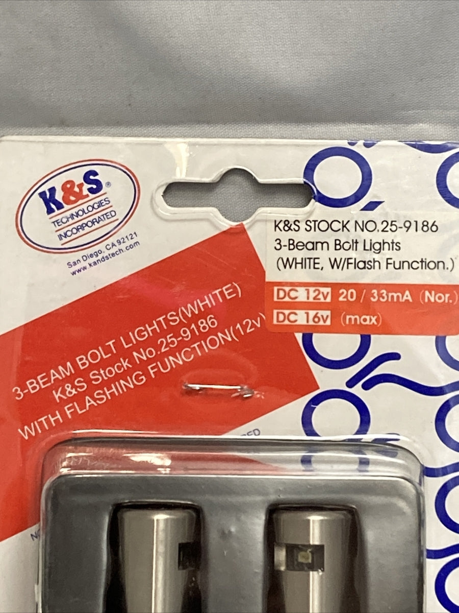 NEW K & S 25-9186 3-BEAM BOLT LIGHTS