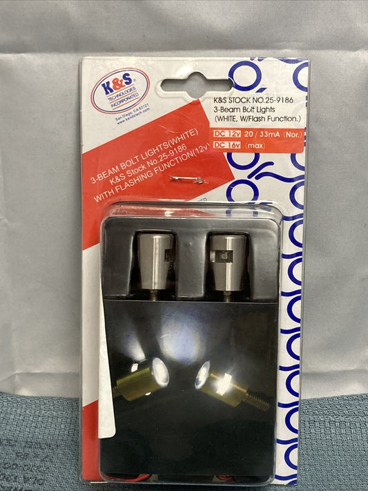 NEW K & S 25-9186 3-BEAM BOLT LIGHTS