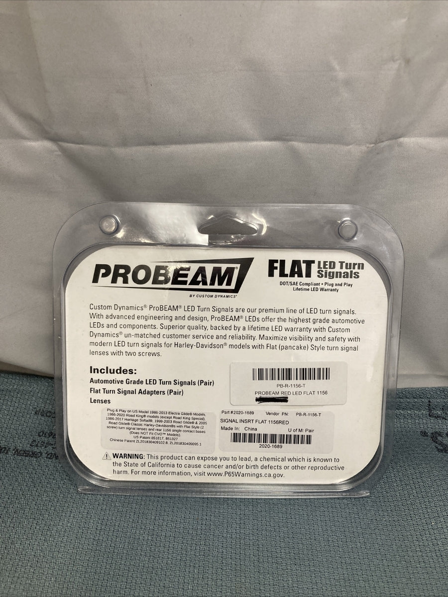 NEW PROBEAM 2020-1689 SIGNAL INSERT FLAT 1156 RED