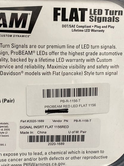 NEW PROBEAM 2020-1689 SIGNAL INSERT FLAT 1156 RED