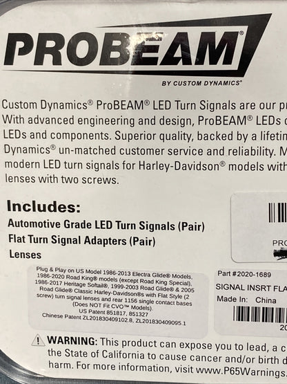 NEW PROBEAM 2020-1689 SIGNAL INSERT FLAT 1156 RED