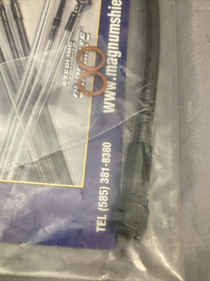 NEW MAGNUM AS47117 ABS FRONT BRAKE LINE 17" 35 DEGREE 10mm BLACK PEARL M33576