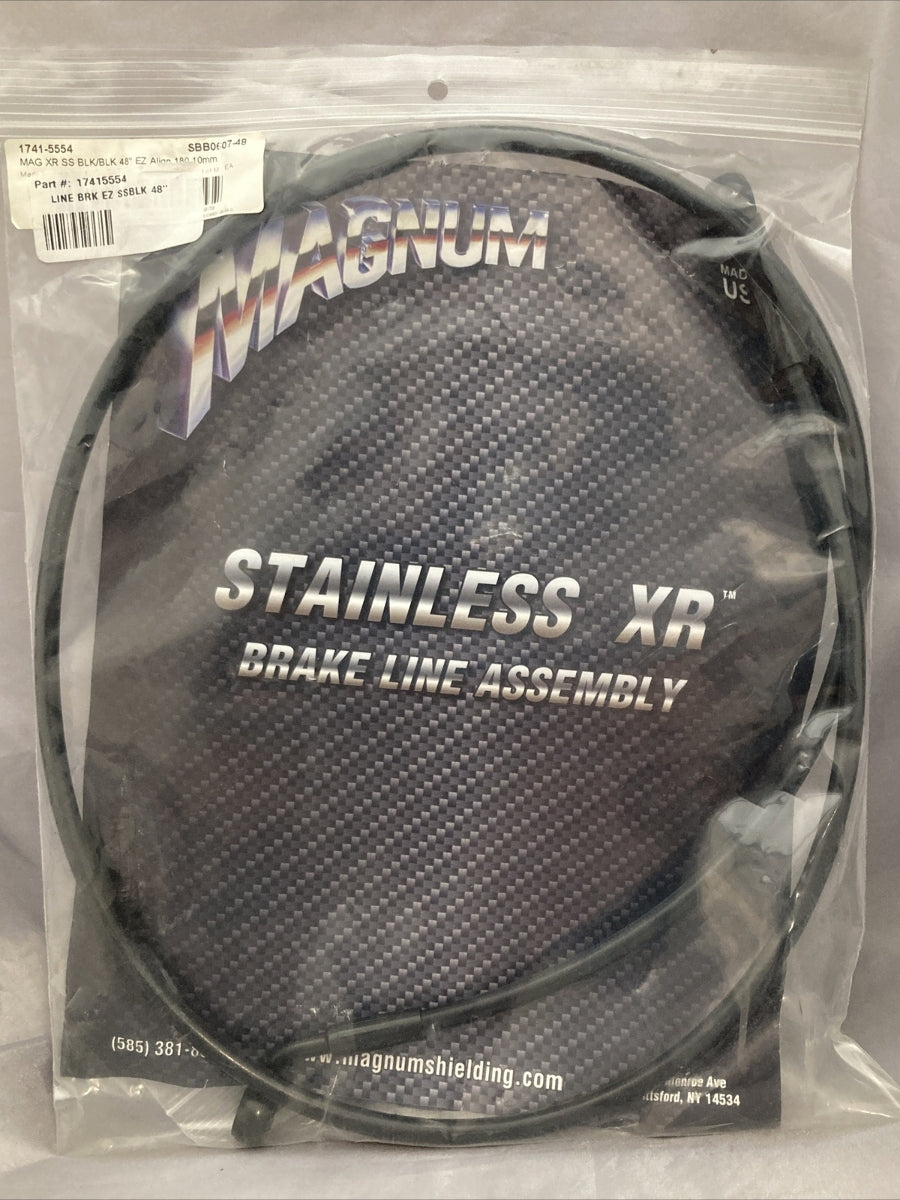 NEW MAGNUM SBB0607-48 EZ ALIGN BRAKE LINE 48" 180 DEGREE 10mm BLACK 1741-5554