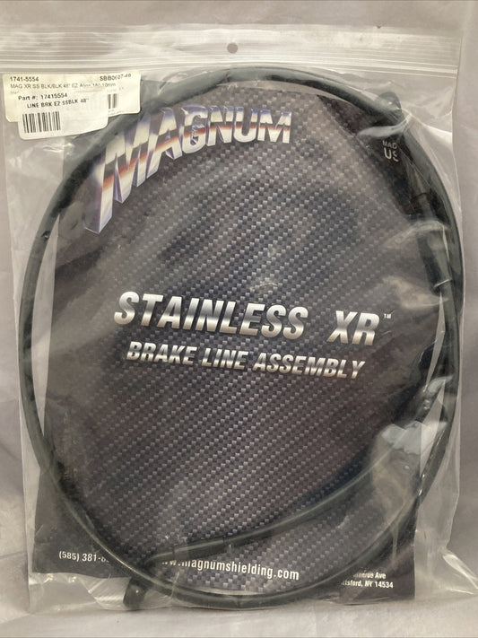 NEW MAGNUM SBB0607-48 EZ ALIGN BRAKE LINE 48" 180 DEGREE 10mm BLACK 1741-5554