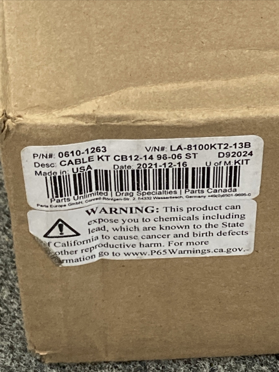 NEW LA CHOPPERS LA-8100KT2-13B CABLE KIT CB12-14 96-06 ST