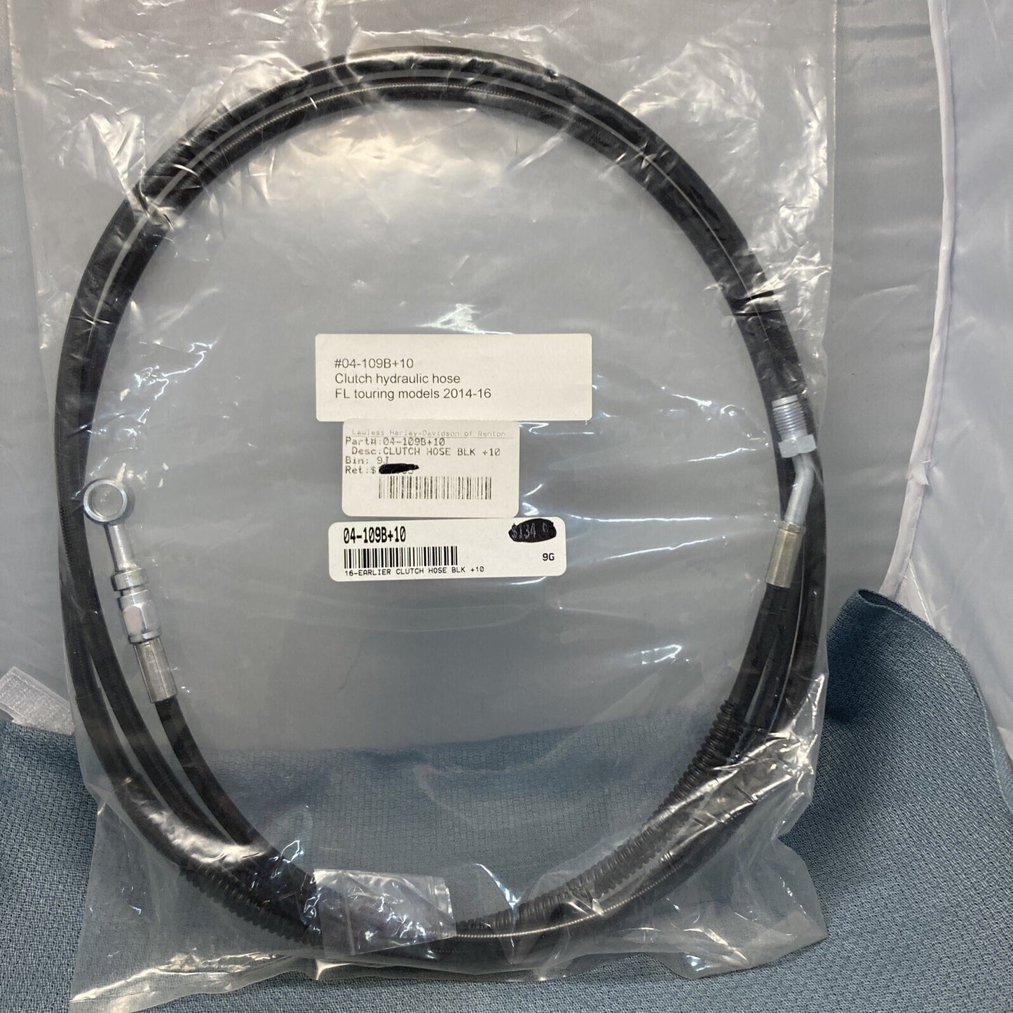 NEW LA CHOPPERS 04-109B+10 CLUTCH HYDRAULIC HOSE FL TOURING 2014-2016