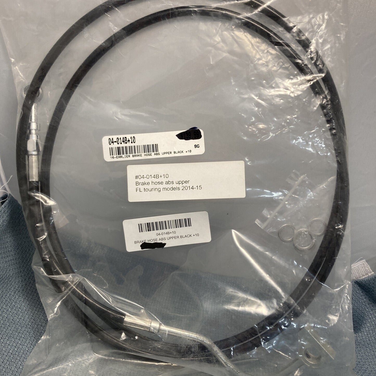 NEW LA CHOPPERS 04-014B+10 BRAKE HOSE ABS UPPER FL TOURING 2014-2015