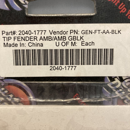 NEW CUSTOM DYNAMICS 2040-1777 GEN-FT-AA-BLK TIP FENDER AMBER/AMB GBLK