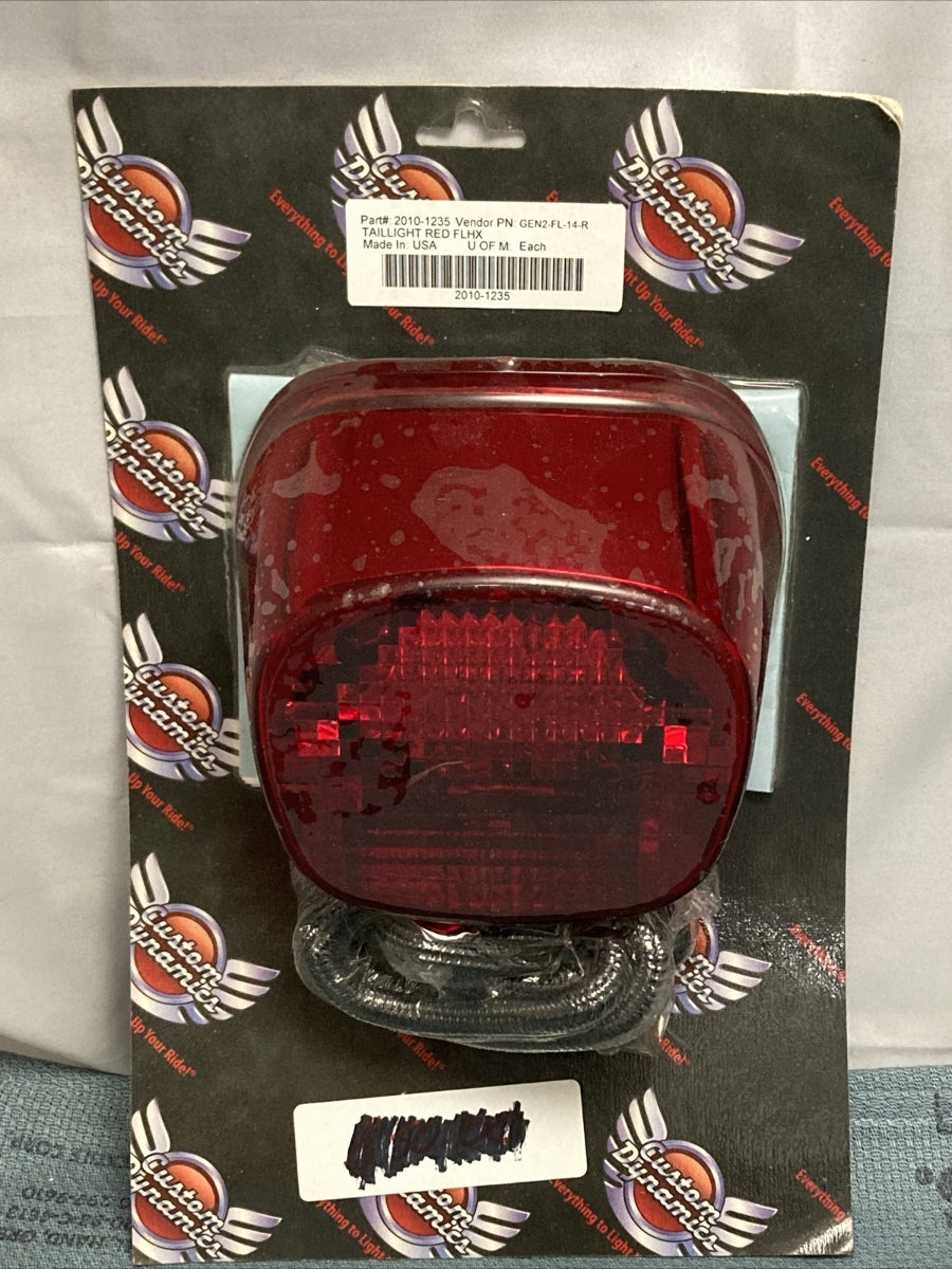 NEW CUSTOM DYNAMICS 2010-1235 TAIL LIGHT RED FLHX GEN2-FL-14-R