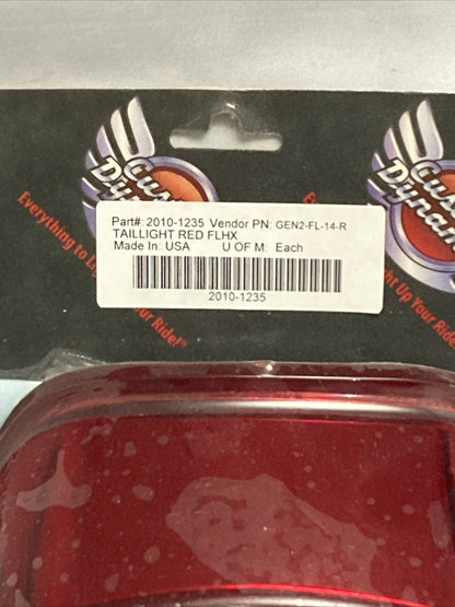 NEW CUSTOM DYNAMICS 2010-1235 TAIL LIGHT RED FLHX GEN2-FL-14-R
