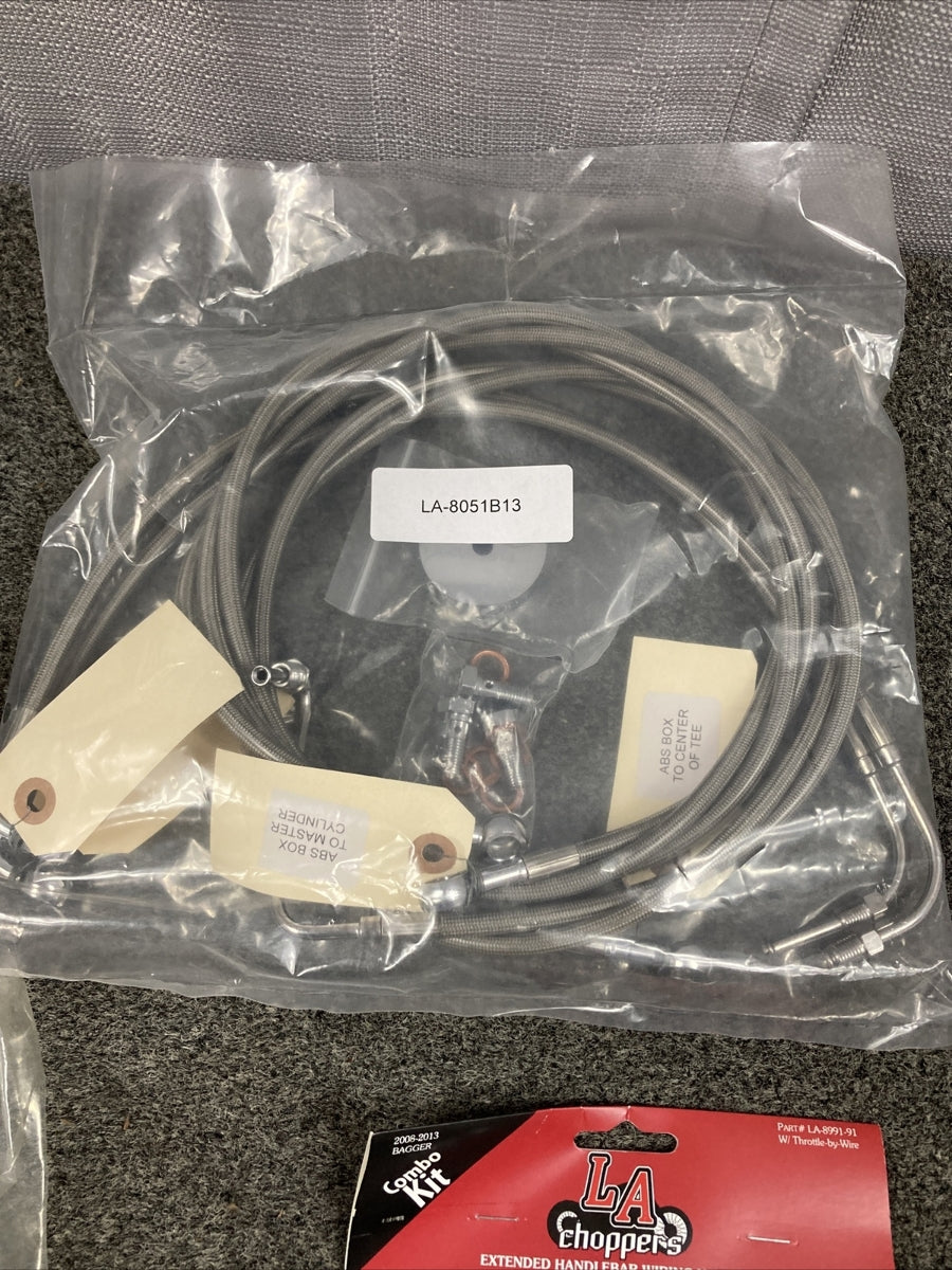 NEW LA CHOPPERS LA-8051KT2-13 CABLE KIT C12-14 FL ABS 0010-1230
