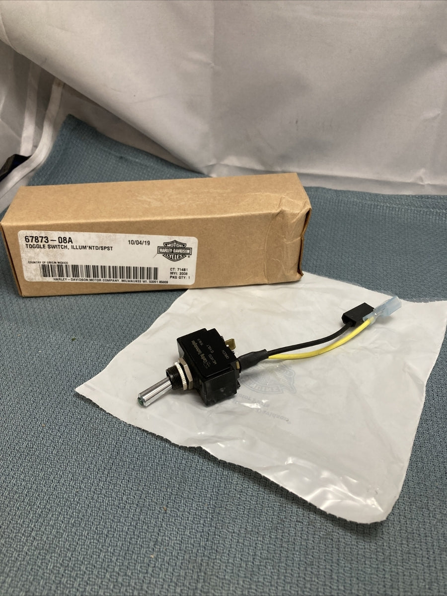 NEW GENUINE HARLEY DAVIDSON 67873-08A TOGGLE SWITCH, ILLUM'NTD/SPST