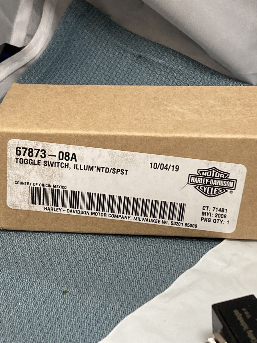 NEW GENUINE HARLEY DAVIDSON 67873-08A TOGGLE SWITCH, ILLUM'NTD/SPST