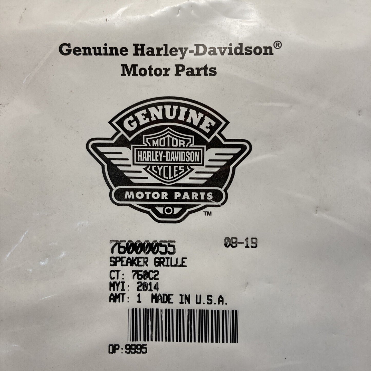 NEW GENUINE HARLEY DAVIDSON 76000055 SPEAKER GRILLE