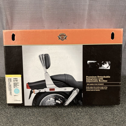 NEW GENUINE HARLEY DAVIDSON 52300096 ADJUSTABLE RECLINE SIDEPLATES DETACH BLACK
