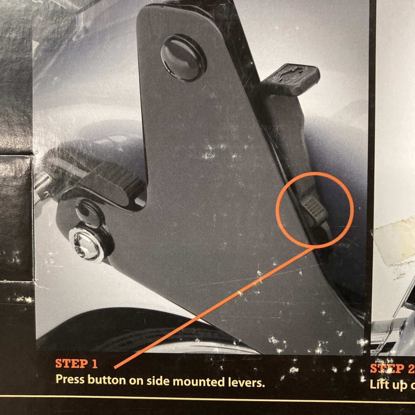 NEW GENUINE HARLEY DAVIDSON 52300096 ADJUSTABLE RECLINE SIDEPLATES DETACH BLACK