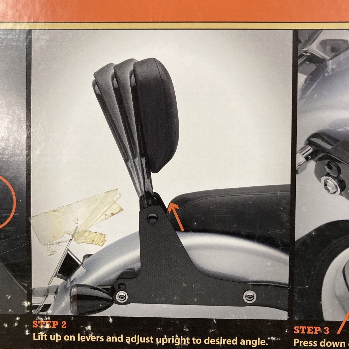 NEW GENUINE HARLEY DAVIDSON 52300096 ADJUSTABLE RECLINE SIDEPLATES DETACH BLACK