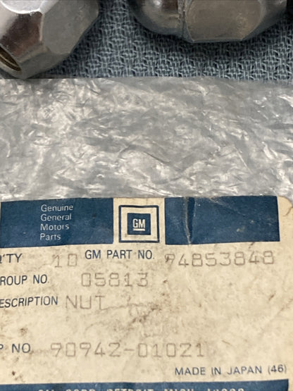 QTY 9 NEW GENUINE GM 94853848 NUT, WHEEL 1993-2002 GR 5.813