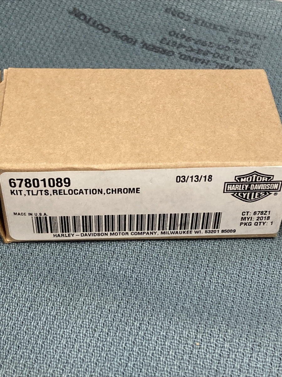NEW GENUINE HARLEY-DAVIDSON 67801089 KIT, TL/TS, RELOCATION, CHROME