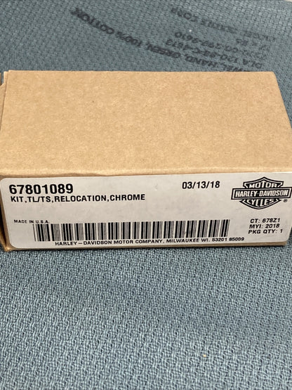 NEW GENUINE HARLEY-DAVIDSON 67801089 KIT, TL/TS, RELOCATION, CHROME