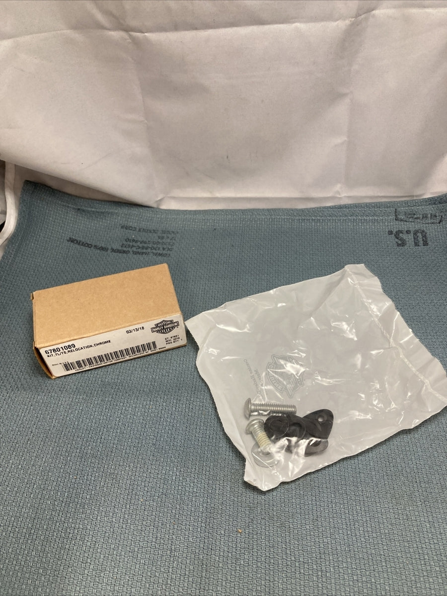 NEW GENUINE HARLEY-DAVIDSON 67801089 KIT, TL/TS, RELOCATION, CHROME