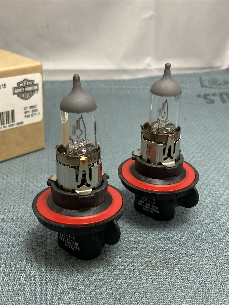 QTY 2 NEW GENUINE HARLEY-DAVIDSON 69838-08 HALOGEN BULBS