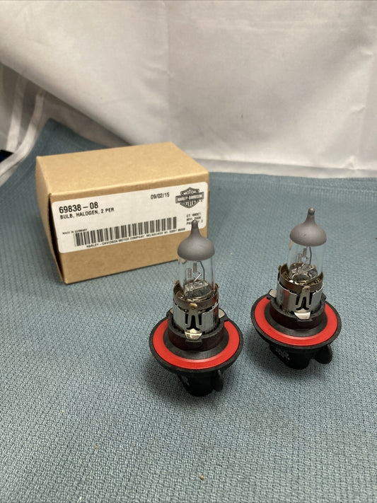 QTY 2 NEW GENUINE HARLEY-DAVIDSON 69838-08 HALOGEN BULBS