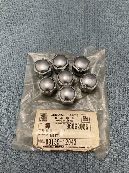 QTY 7 NEW GENUINE SUZUKI 09159-12043 NUT, ACORN GM 96062003 GR 5.813