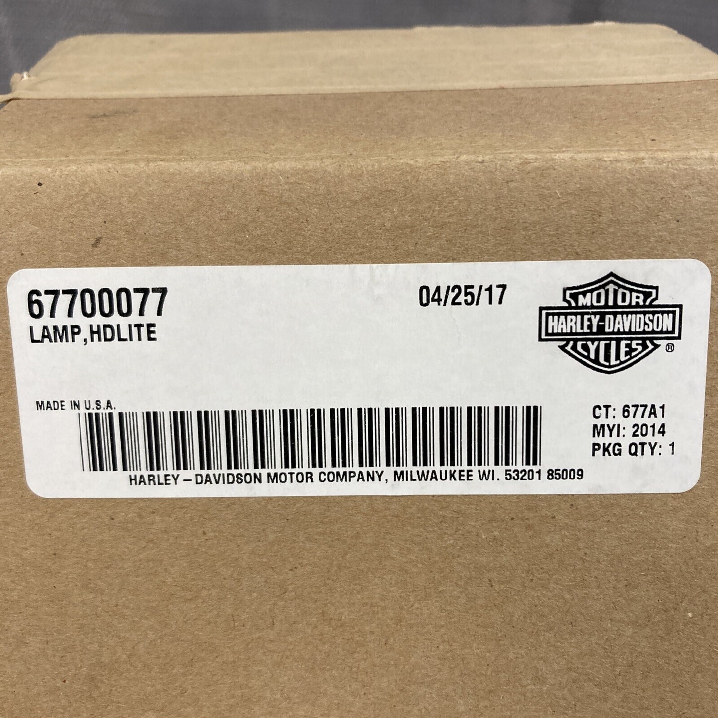 NEW GENUINE HARLEY DAVIDSON 67700077 LAMP, HEADLIGHT